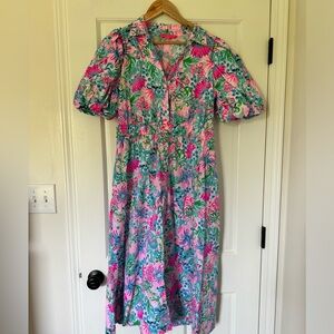 Lilly Pulitzer Tassie Mandevilla Baby Paradise, Size 10